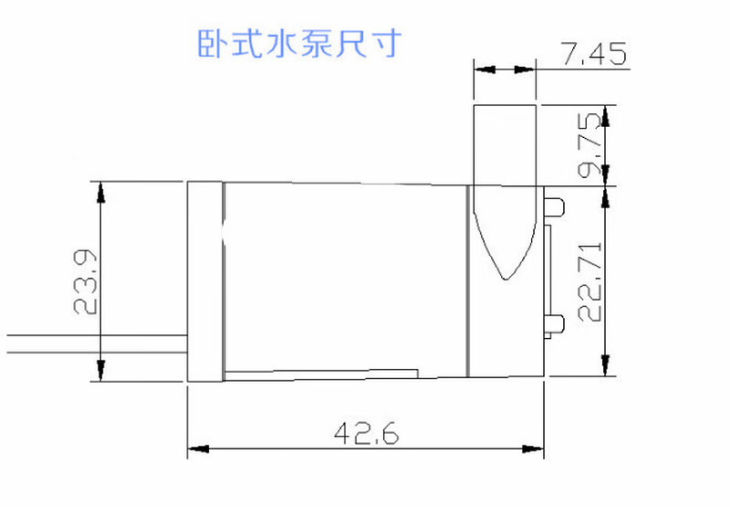 Small water pump DC motor horizontal DC5V power supply suitable for Arduino/51/STM32L9110 small water pump + water pipe 50cm