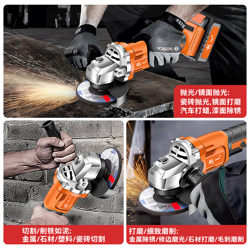 Chuangyi lithium electric angle grinder polishing machine rechargeable grinder multi-function cutting machine angle grinder cutting package
