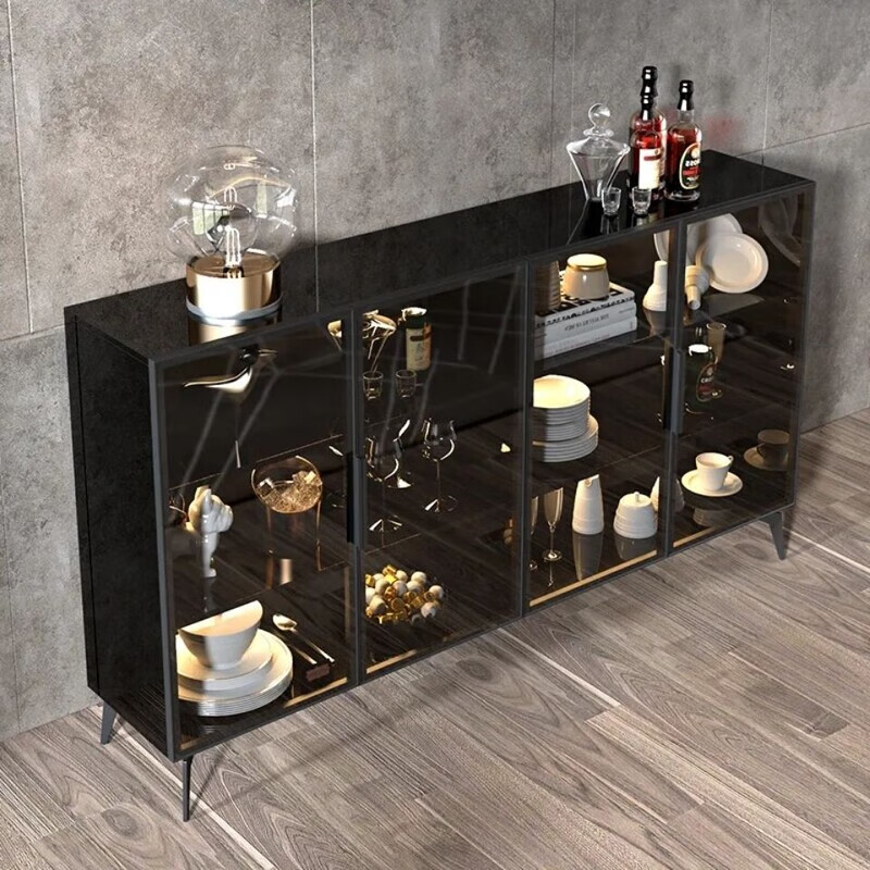 Shanghuashi sideboard integrated wall-mounted light luxury wine cabinet modern minimalist kitchen tea cabinet living room multifunctional slate sideboard ordinary style 100+ lights