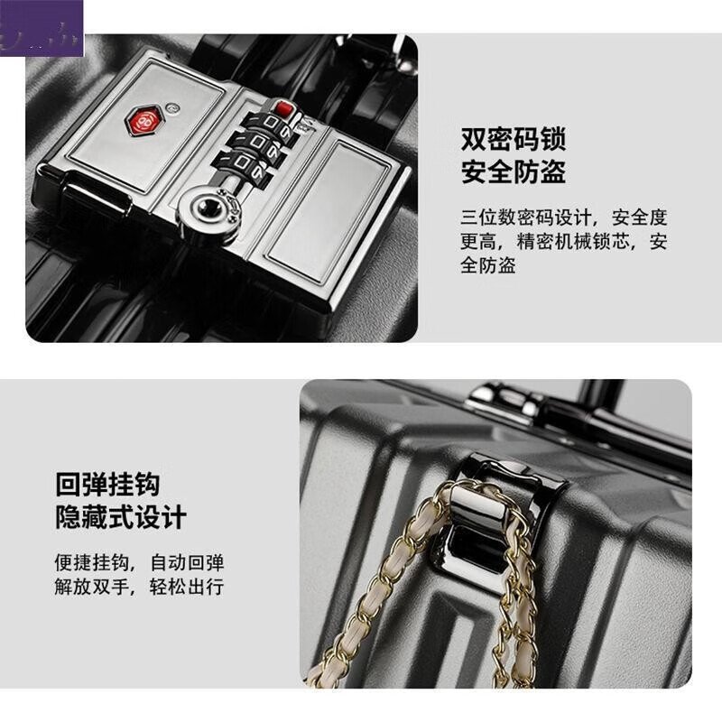 Doublestar suitcase large capacity trolley case next day delivery suitcase student boarding case suitcase password box white thickened PC, aluminum alloy frame 20 inches boarding case