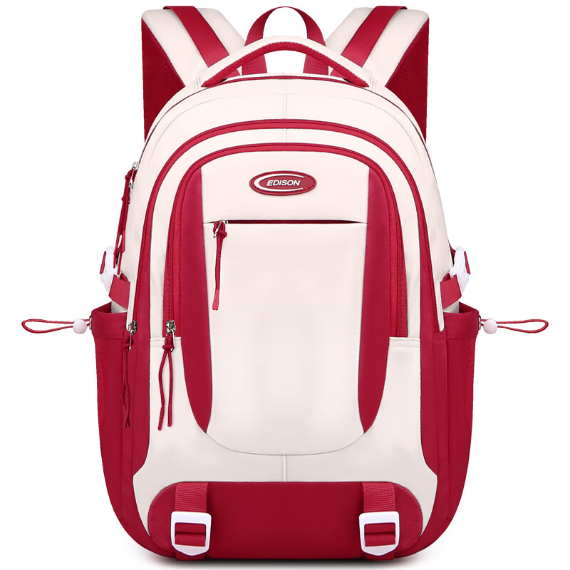 Edison Edison junior high school student schoolbag female spine protector large capacity water-repellent backpack high school student backpack K08-6-