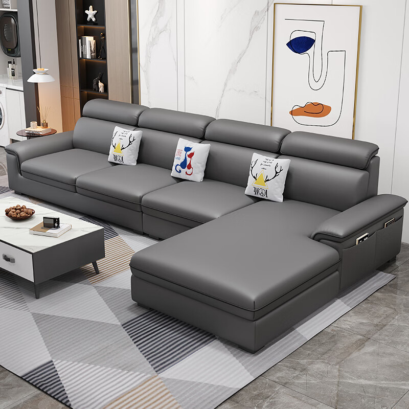 MuMian technology fabric sofa modern simple large and small apartment living room home corner fabric sofa SF-J01 2.7 imperial concubine