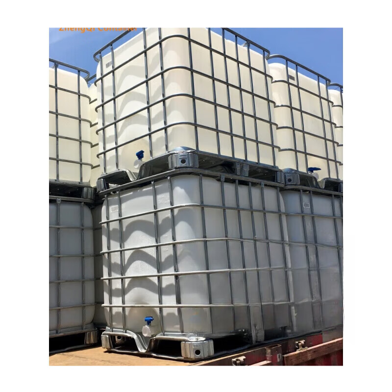 Ton barrel 1 ton container square vehicle-mounted chemical plastic barrel square water barrel oil barrel diesel barrel 500L 1000 liters 1000 liter assembled ton barrel (new inner tank)
