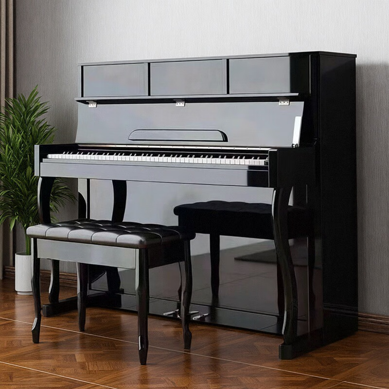 Yamaha electric piano heavy hammer 88-key professional grade examination beginner home professional playing children's smart upright electronic piano entry-level - force keyboard - vertical cover wood grain black