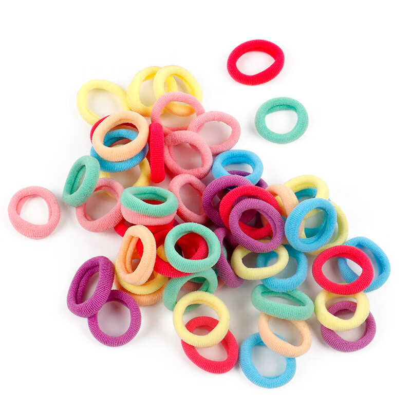 Skin Beauty Candy Color Seamless Children's Rubber Band Headband Hair Tie (150 pieces) Small Rubber Band Towel Hair Tie MF8337