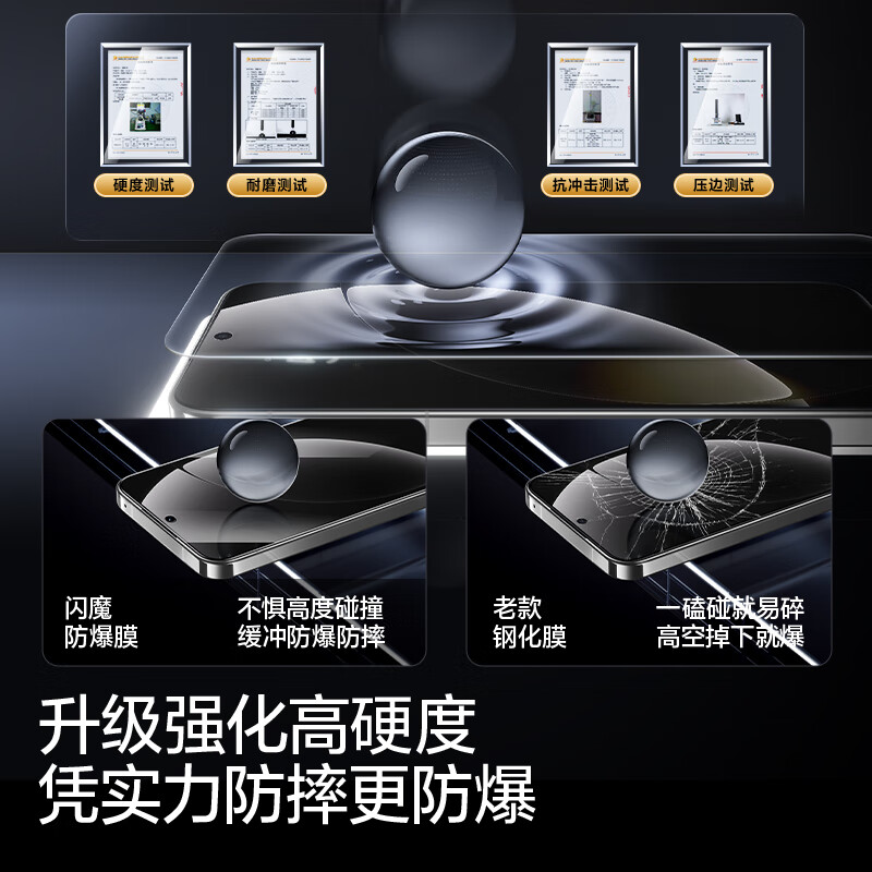 Flash Magic Ten Billion Subsidy Suitable for Realme gt8/8pro tempered film mobile phone film HD explosion-proof anti-fingerprint lens film lossless pixel feel smooth and no white edges enhanced version | explosion-proof and anti-fingerprint 2 pieces for realme gt8/8pro universal