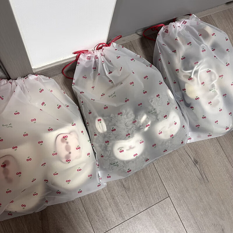 Shoe storage bag drawstring cute ins travel convenient dustproof and moisture-proof drawstring packing moving bag can hold 5 bags