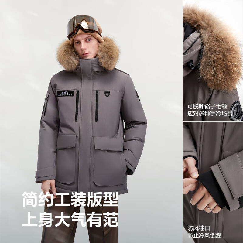BOSIDENG's 25-year new arctic down jacket for men and women, the same style, goose down, large fur collar, thickened Northeast special warm jacket, Zhongshan Qing 5870 - down filling capacity + about 30% - 700 + high loft goose down L 170/92A, weight about 120-130 catties - large card size