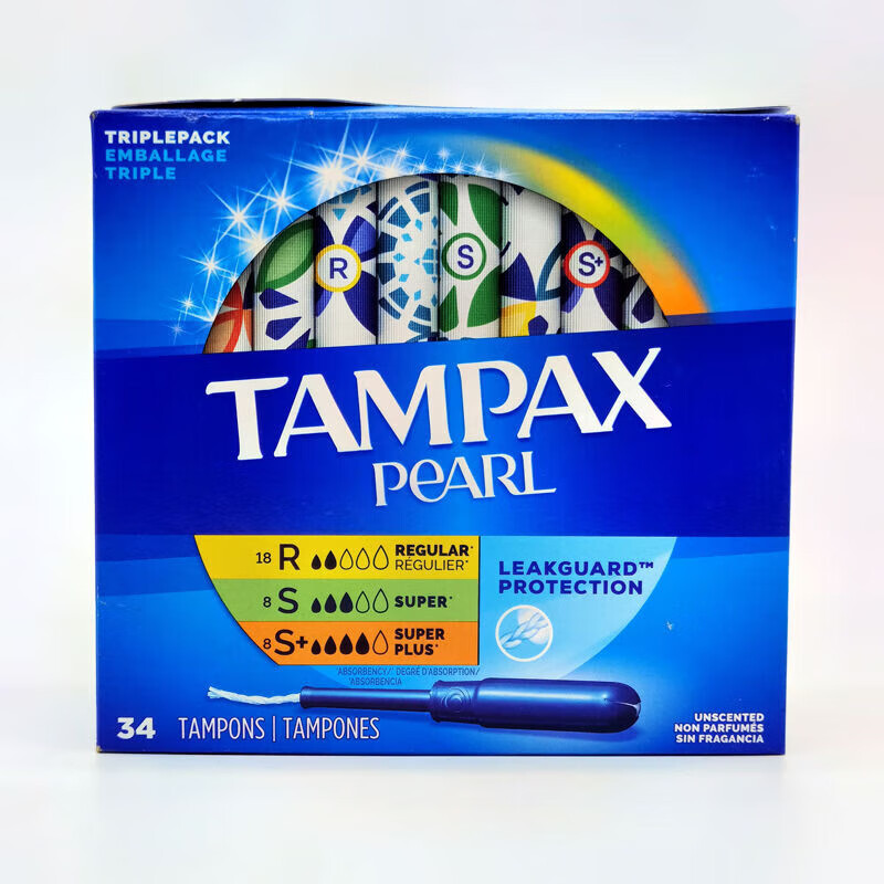TAMPAX Canada Tampax Tampon Long Catheter Extra Large Flow 18/36/50 Count U S+ 36L