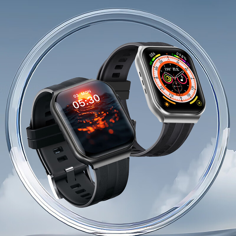 Patriot S2 Smart Watch Huaqiangbei Watch S10 Men's Sports Health Measurement Heart Rate Blood Pressure Call Bluetooth NFC Waterproof Adult Outdoor Sports Father's Day Gift for Dad Moonlight Silver