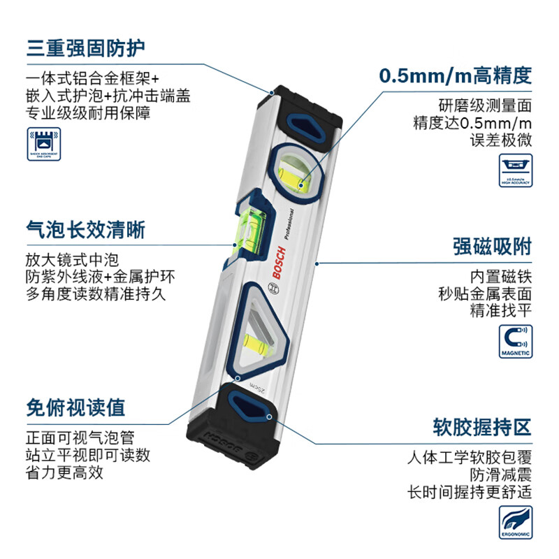 Bosch magnetic level 25cm