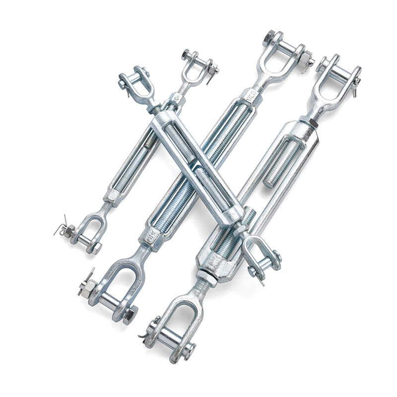 JINGGONG UU type turnbuckle screw marine wire rope tensioner American open-body galvanized turnbuckle national standard tightener National standard M18 marine turnbuckle (1 piece)