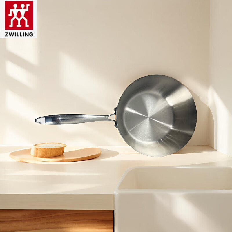 ZWILLING German 304 stainless steel frying pan universal induction cooker gas dual-use 24CM petty bourgeoisie pan