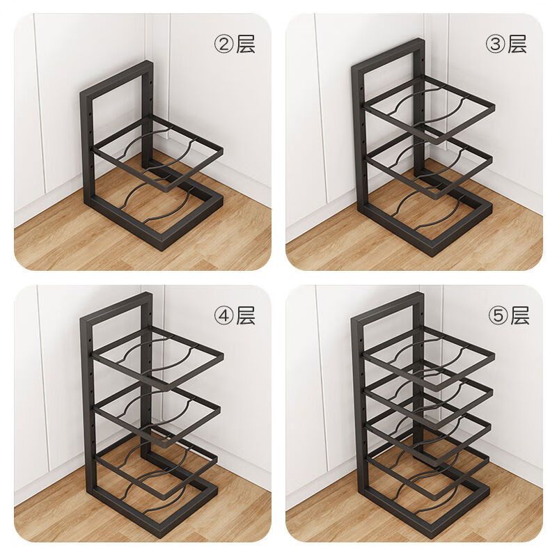 Yusenyi kitchen pot storage rack household countertop multi-layer pot rack under sink cabinet pot rack pot storage thickened five-layer pot rack - adjustable layer distance