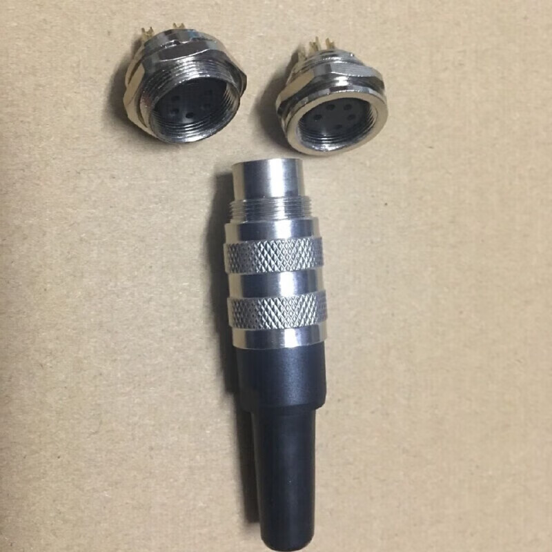 M16 connector straight 2345678-core aviation socket sensor imitation plug docking female and male terminal block straight 3-hole female