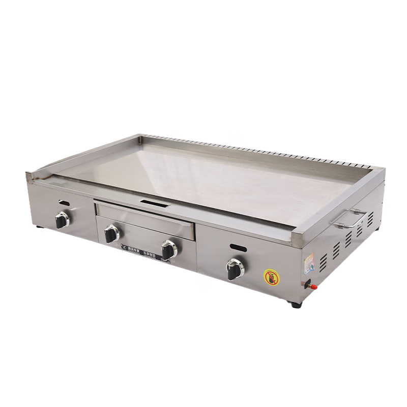 Dekebang's new stainless steel alloy high-end griddle, large oil box, hand-grabbed cake, egg-filled pancake, grilled cold noodles, fried rice, fried steak burger, electric 73*50 stainless steel alloy griddle, plate thickness 10 mm