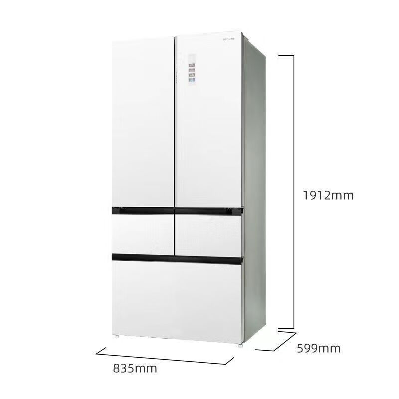 Meiling double cycle dual system French multi-door zero-embedded French multi-door ultra-thin embedded double evaporator refrigerator bottom cooling BCD-511WPU9BTZ