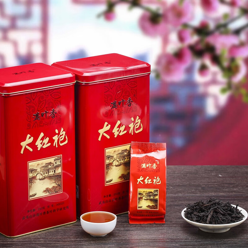 Manyexiang Dahongpao AB020 Wuyi rock tea strong-flavor oolong tea small bubbles 1 can 250g