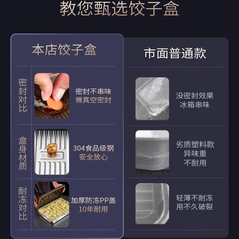 Yong Huan German stainless steel food grade dumpling storage box multi-layer wonton dumpling holder for refrigerator tray cold 1 piece 316 grade stainless steel 32 * 23 * 5.5cm