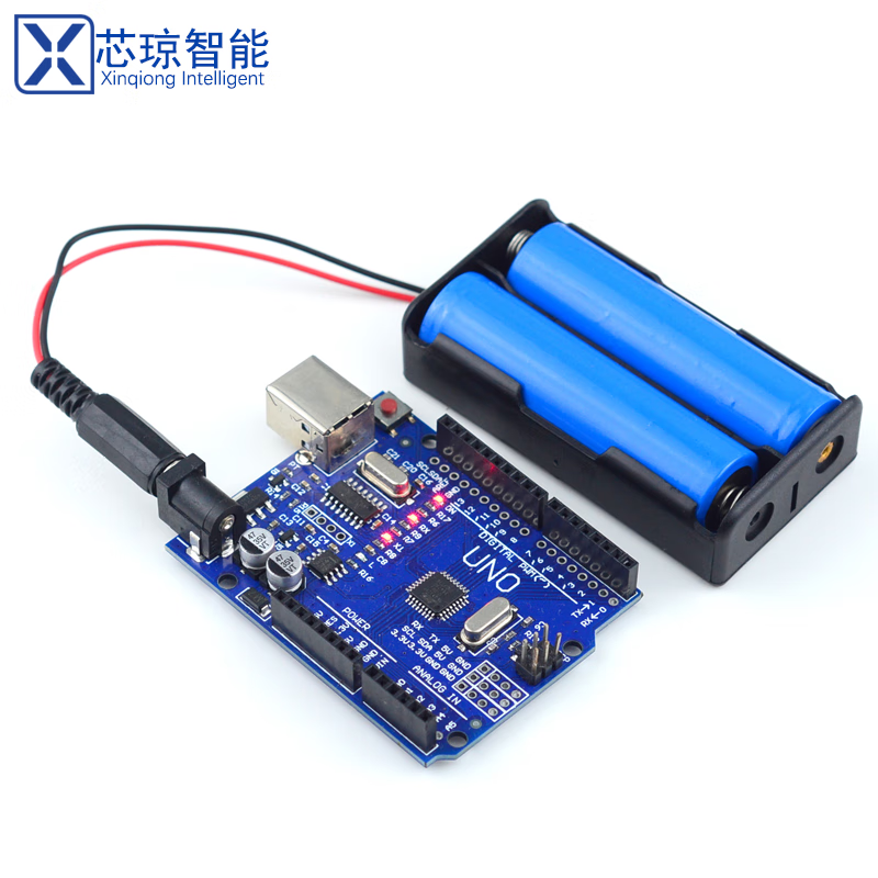 Robot battery suitable for Arduino UNO R3 motherboard mobile power supply rechargeable 7.4V 18650 battery (two pieces)