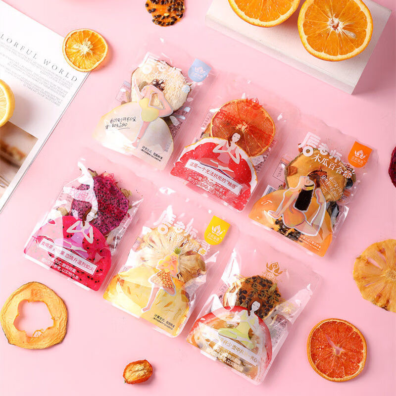 Kejuhua's Yoga Flower and Fruit Tea Lip Teacher's Combination Fruit Tea Bags Nutritional Internet Celebrity Passion Fruit Lemon Slices Soaked in Water Orange Man's Beauty Fragrance Chrysanthemum Tea 1 Jin (10-11 Bags)