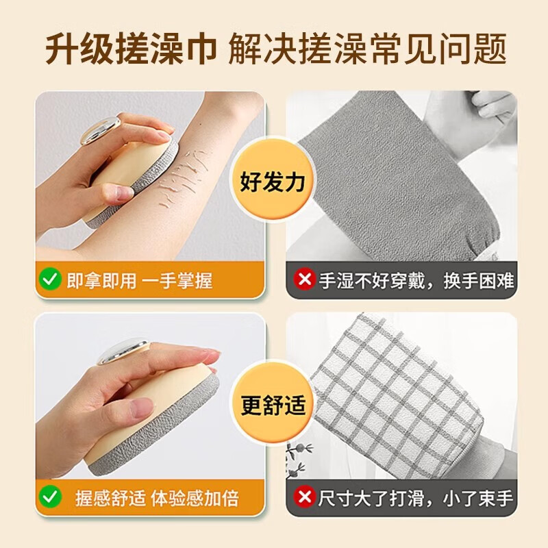 2025 New Bath Towel Powerful Mud Rubbing Artifact for Men and Women Universal Thickened Coarse Sand Painless Fine Sand Bath Towel 1 Pack Avocado Green Free Replacement Cloth