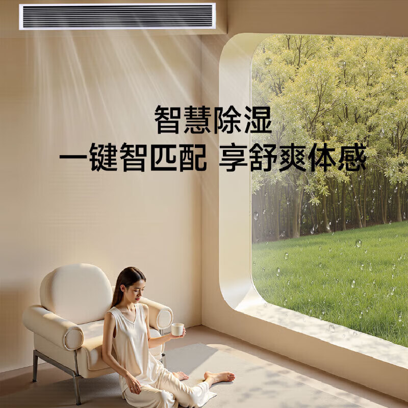 Haier Air Duct Machine Net Energy Saving Plus Central Air Conditioner Large 3 HP First Class Energy Efficiency One for One Living Room 28~42 Yunshu 3 HP Vitality Quick Cooling and Quick Heating + Energy Saving