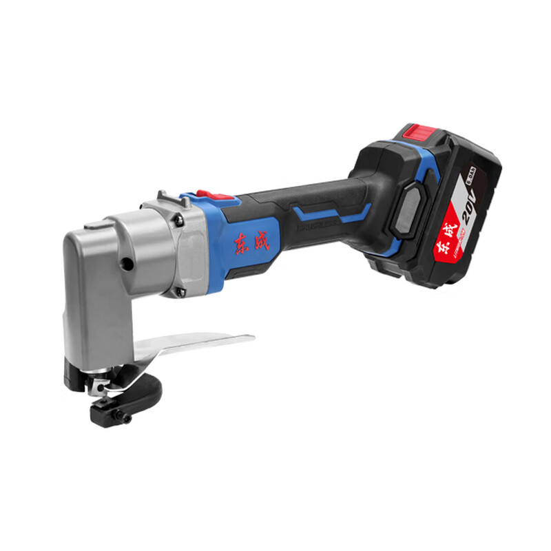 Dongcheng electric scissors rechargeable iron scissors industrial color steel tile metal cutting handheld lithium electric scissors artifact DCJJ1.6 electric scissors 6.0 two batteries