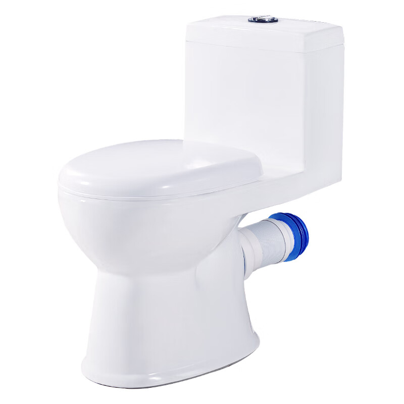 Household bathroom wall-type rear toilet deodorant splash-proof direct flush type efficient sewage discharge toilet milky white 185mm