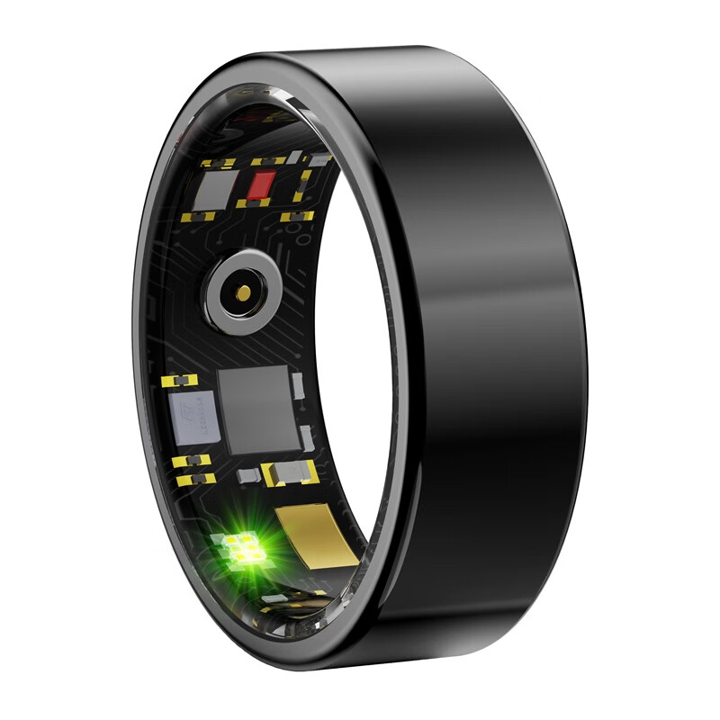 Lenovo smart ring, multi-functional sports monitoring, sleep tracking, heart rate and blood oxygen intelligent detection, 5ATM sports waterproof, swimming and diving, wearable remote control, photo taking, long battery life, black size 10