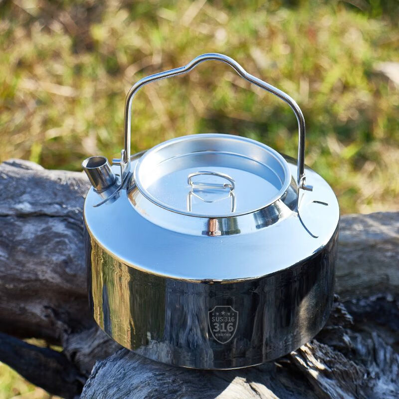 316 outdoor tea set kettle collecting hot water kettle outdoor tea making set portable tea kettle camping water boiling artifact 316 medical material (steel handle) 1.4L