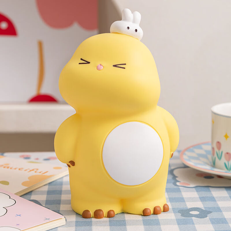 IXJSN Xiaolong piggy bank 2025 new style children's boys and girls can only enter and not get out adult large-capacity savings coin jar ornaments genuine tilted head Xiaolong yellow small size