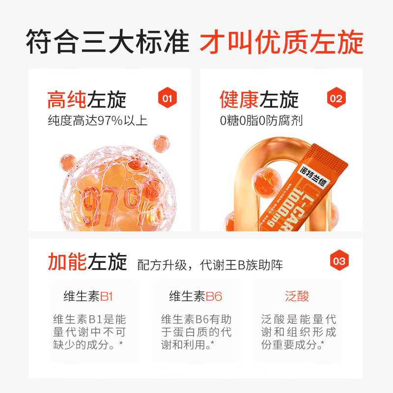 Notland L-Carnitine 101,000,000 Liquid Portable Men's and Women's Aerobic Fitness Endurance Exercise Nutritional Drink Orange Flavor 30 Bars One Month's Supply