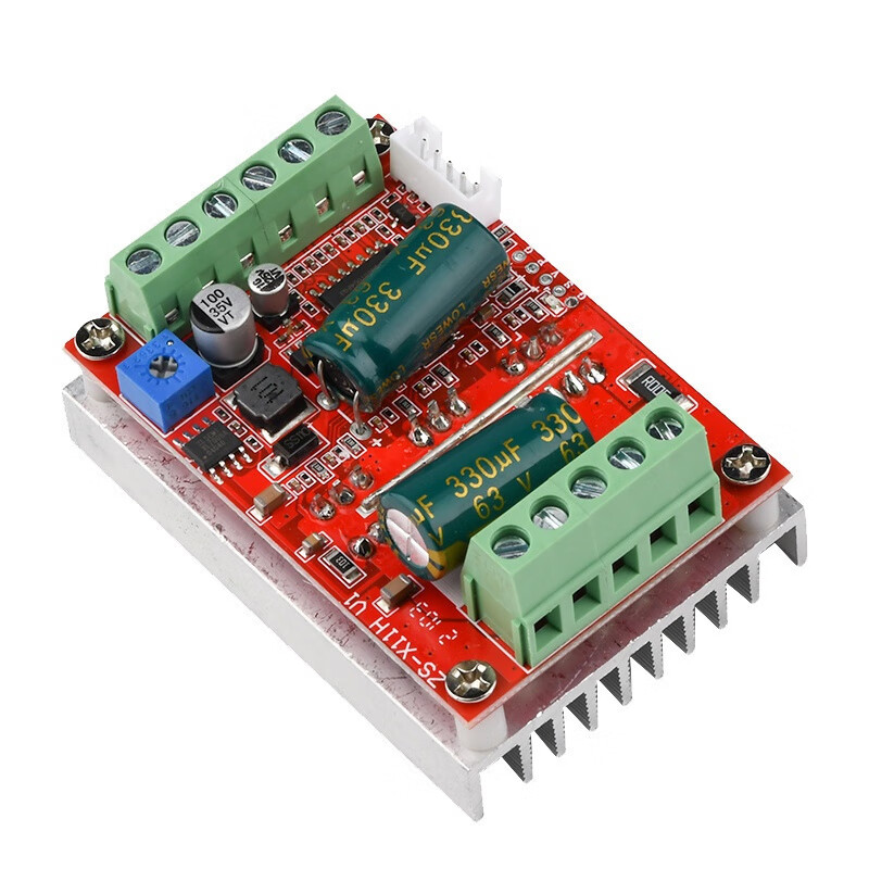 Ouhuayuan BLDC three-phase brushless DC Hallless motor controller PWM brushless motor ESC driver board PLCDC7-24V 200W brushless Hallless charged