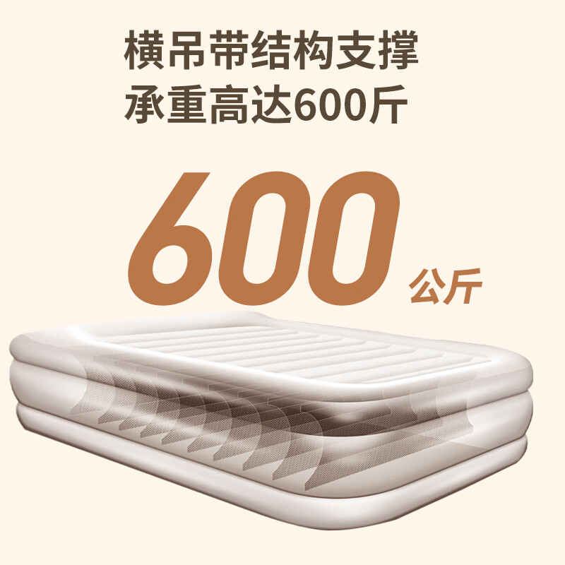 Bestway inflatable bed home double heightened and thickened inflatable mattress backrest floor indoor air bed