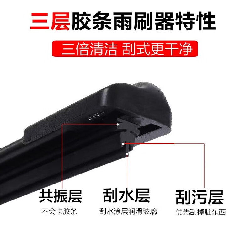 Jammed silicone coated wipers, boneless wipers, wiper blades, wiper blades, wiper strips, silent wiper strips, suitable for 99% of car models, leave a message, car model + year, one pair, silicone coating