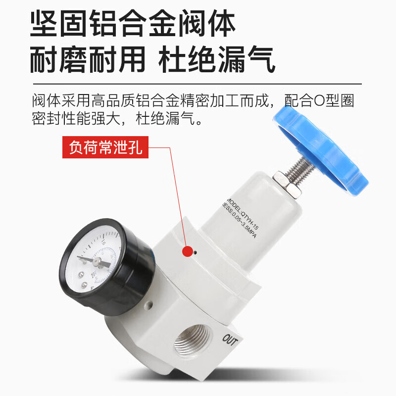 Pipeshuo high pressure regulator valve QTYH-08/15/20/25/32/50/QSLH/QFRH air compressor pressure reducing valve filter