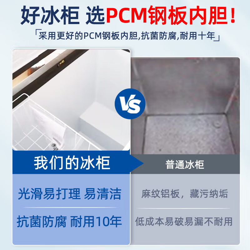 Haier Freezer Commercial Large Capacity Ultra-low Temperature Refrigerator Deep Cooling Quick Freezer Household Top Door Fresh Cabinet Horizontal Freezer Cost-effective White Model丨Steel Plate Liner丨First Class Energy Efficiency丨With Lock丨519 Liters