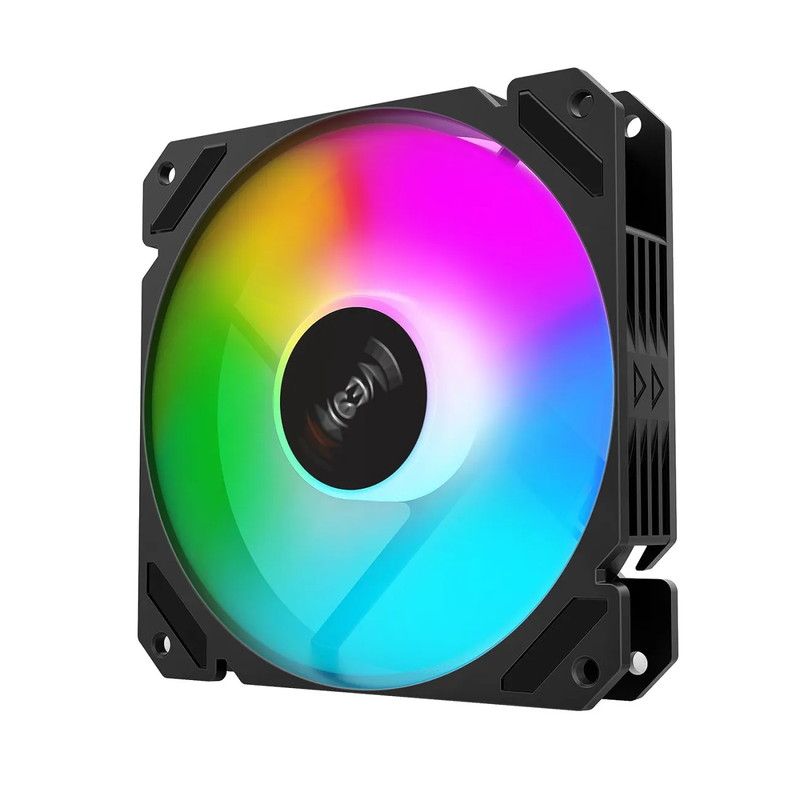 Mingsu Jizhi Titan PRO computer case gaming power supply (side transparent/supports ATX/wide-body gaming computer case/supports long graphics card/back line) 3 white positive blades and 2 white reverse blades combined with twilight fixed color colorful fans