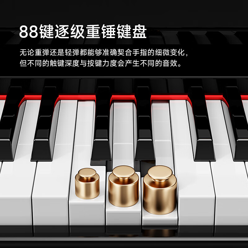 Betsy (Betsy) heavy hammer electric piano 88-key beginners practice adults and children professional grade examination electronic piano - B813 black + wooden frame