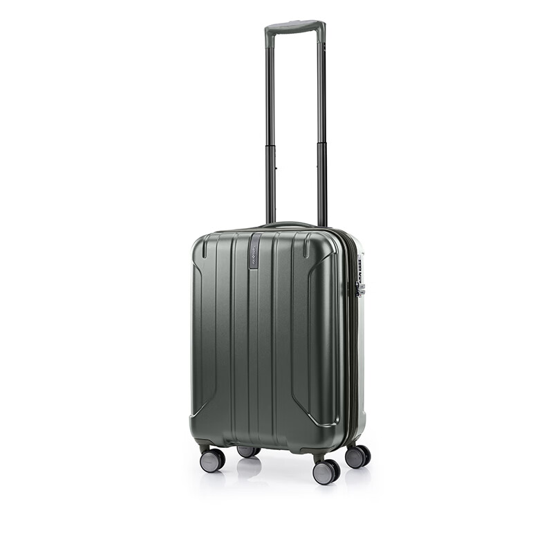 Samsonite luggage, fashionable, large-capacity, expandable boarding suitcase, business travel suitcase, security password box, dowry suitcase AY8, green 24 inches
