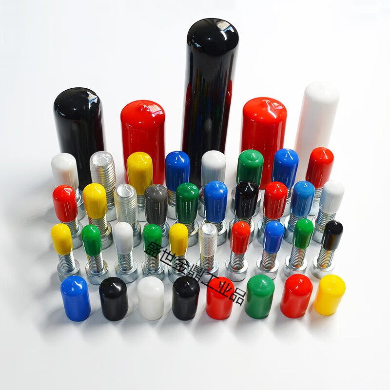 Rubber protective cap screw thread protective sleeve round pipe plug nut cap PVC plastic rubber sleeve inner diameter 12.5 mm default black