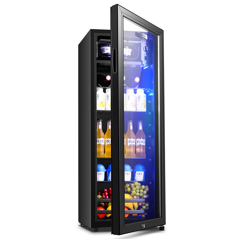Royalstar Royalstar Ice Bar Home Refrigerated Refrigerated Wine Cabinet Transparent Glass Door Refrigerator Commercial Office Beverage Preservation Fruit Tea Storage Refrigerated Display Cabinet Level 158L Micro Freezing + Refrigeration + Thickening Energy Saving LED Light + Lock