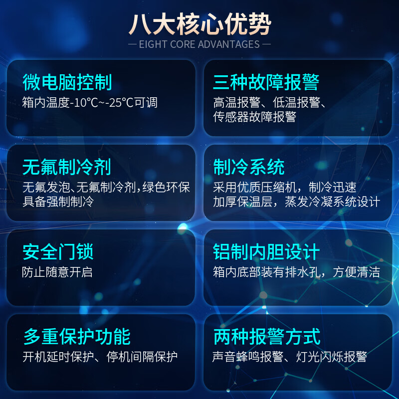 Aucma medical low-temperature freezer - 40 degrees biological research laboratory vertical medical refrigerator - 20 degrees pharmaceutical reagents lockable plasma vaccine quick-freezing cryogenic storage box 147 liters -10~-25 degrees DW-25W147