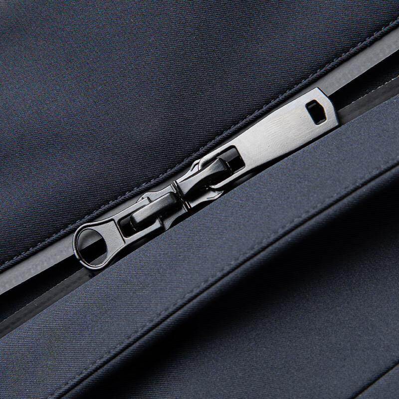 ROMON goose down jacket men's mid-length thickened warm detachable hooded winter coat men's Q26 navy blue 180