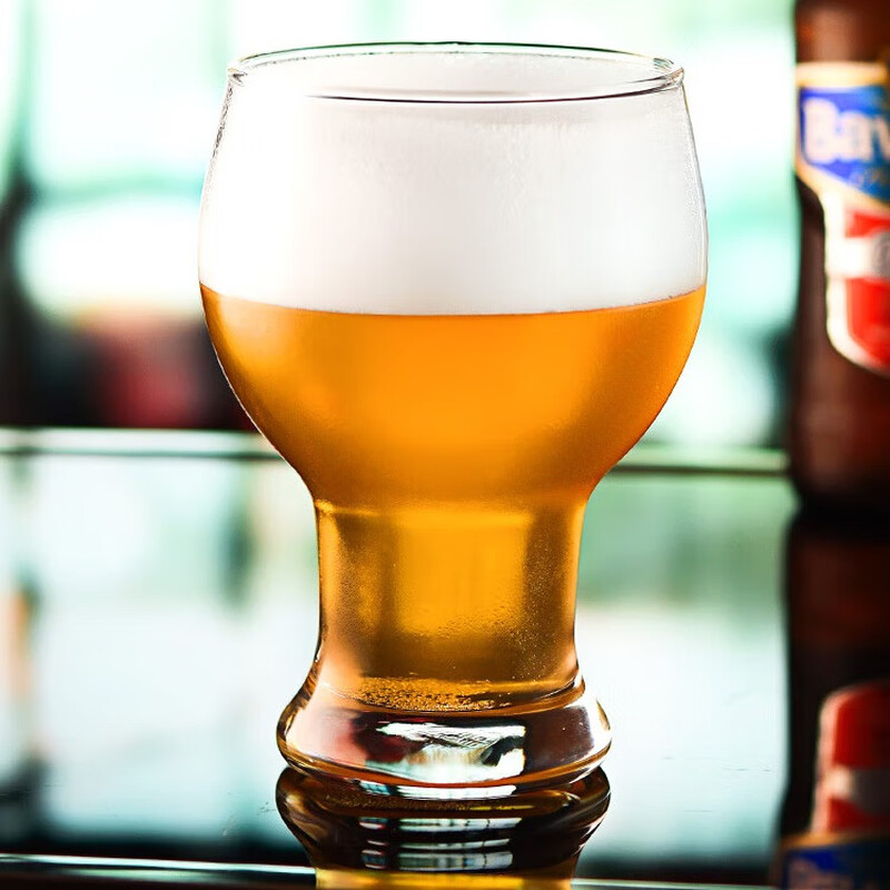 Ouxin imported beer mug home set large thickened glass craft beer mug high-value beer mug set imported craft beer mug 565ml 2 pieces