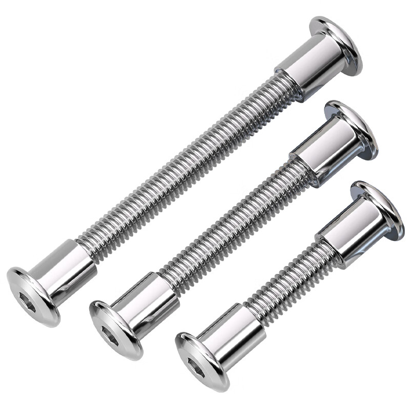 Fengji 304 stainless steel hexagonal hexagonal rivets butt locking screws and nuts plywood furniture combination set M3*20 (2 sets)