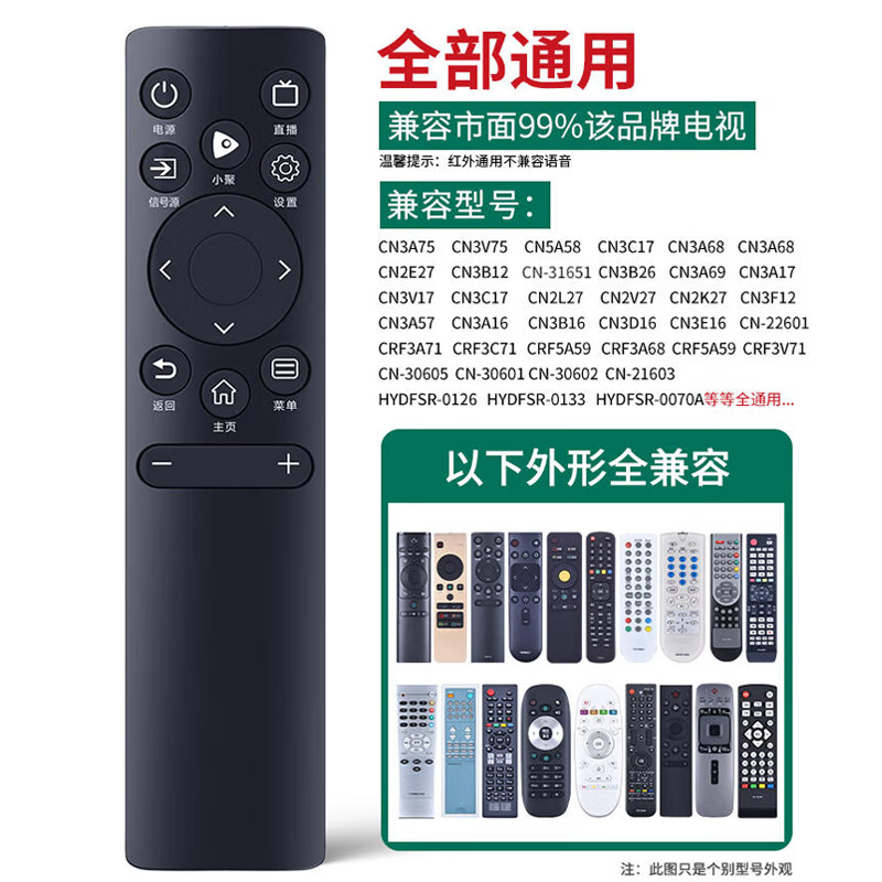Yibaili is suitable for Hisense TV remote control universal CN3A75 LCD LED full model R55/X65/M50 CN3V75 infrared TV remote control board 8366S