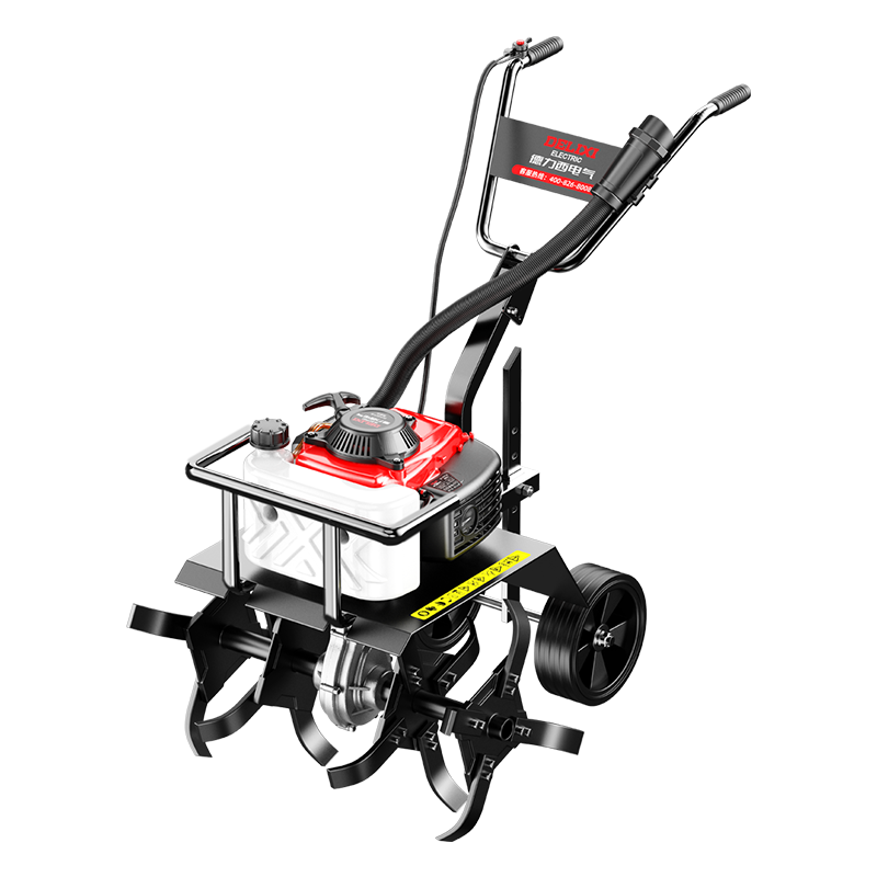 DELIXI ELECTRIC micro-tiller agricultural small plowing tillage cultivator ditching and plowing household soil loosening four-stroke gasoline rotary tiller Four-stroke micro-tiller comes standard with loosening wheel + rake