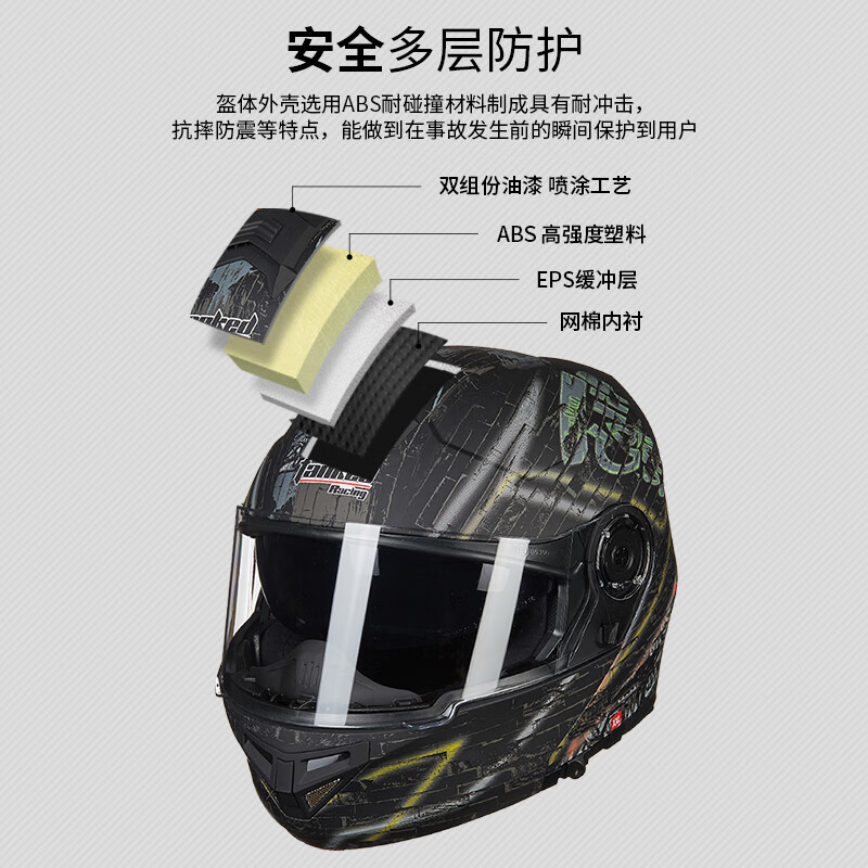 Tank T270 motorcycle helmet face-off helmet 3C men's and women's autumn and winter ventilation anti-fog safety helmet white XL